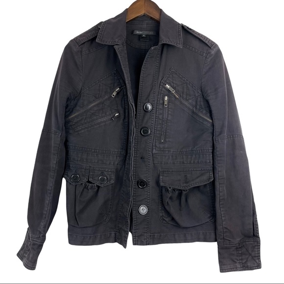 Marc Jacobs Charcoal Gray Utility‎ Field Cargo Jacket Size 4 - Picture 6 of 9